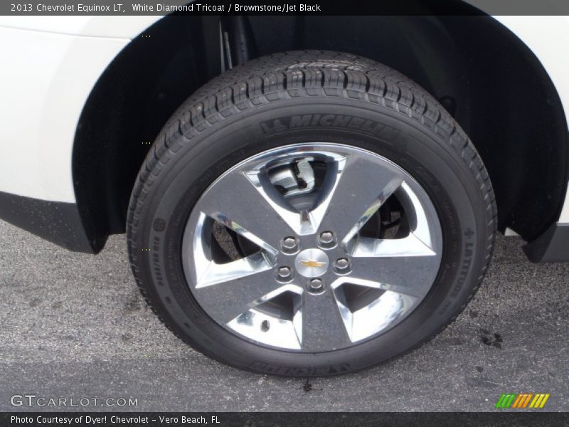 White Diamond Tricoat / Brownstone/Jet Black 2013 Chevrolet Equinox LT
