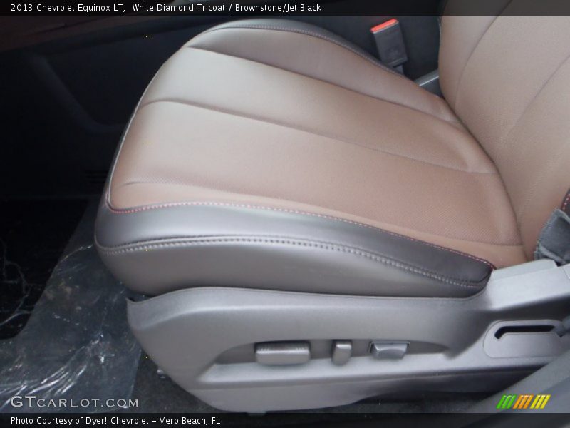 White Diamond Tricoat / Brownstone/Jet Black 2013 Chevrolet Equinox LT