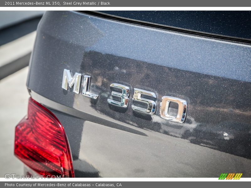 Steel Grey Metallic / Black 2011 Mercedes-Benz ML 350