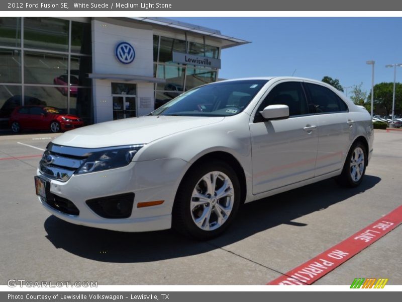 White Suede / Medium Light Stone 2012 Ford Fusion SE
