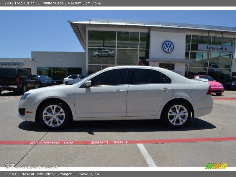 White Suede / Medium Light Stone 2012 Ford Fusion SE