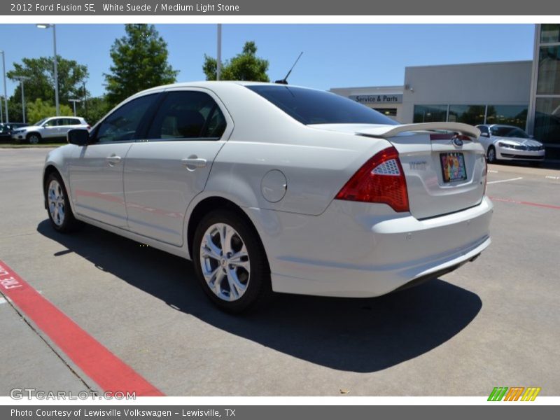 White Suede / Medium Light Stone 2012 Ford Fusion SE