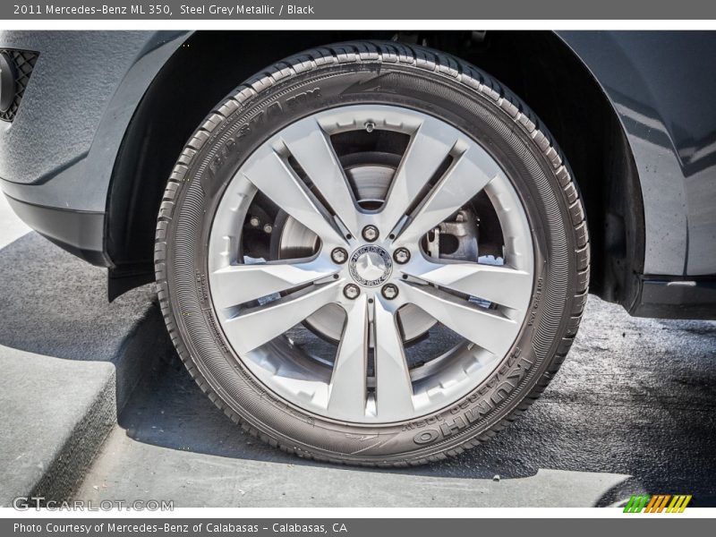 Steel Grey Metallic / Black 2011 Mercedes-Benz ML 350