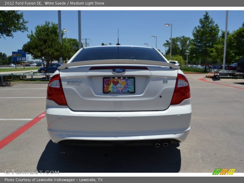 White Suede / Medium Light Stone 2012 Ford Fusion SE
