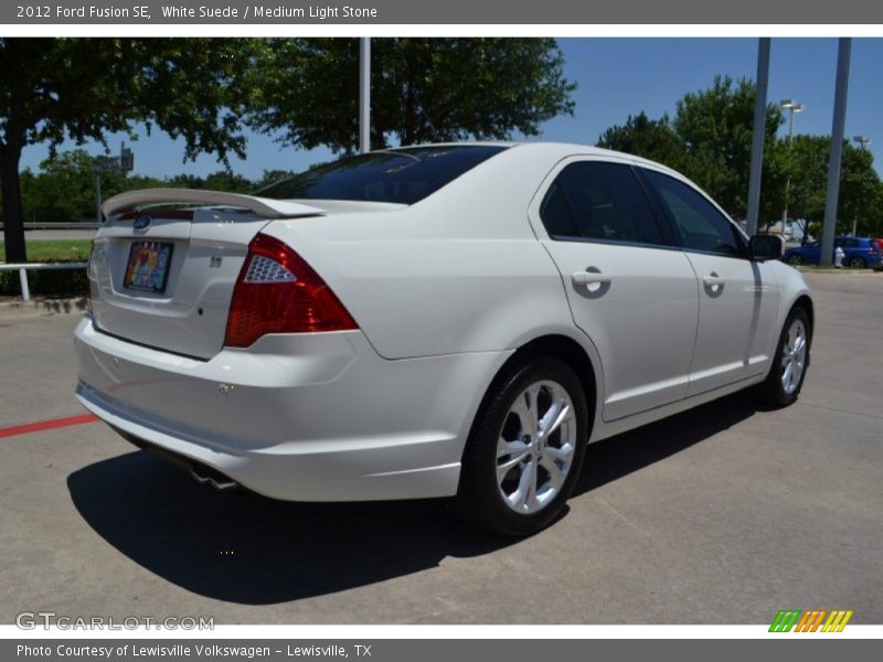 White Suede / Medium Light Stone 2012 Ford Fusion SE