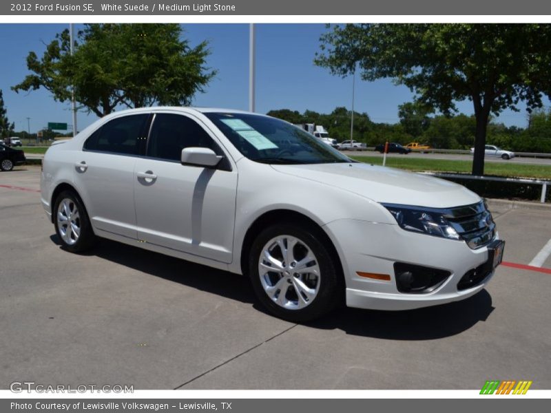 White Suede / Medium Light Stone 2012 Ford Fusion SE