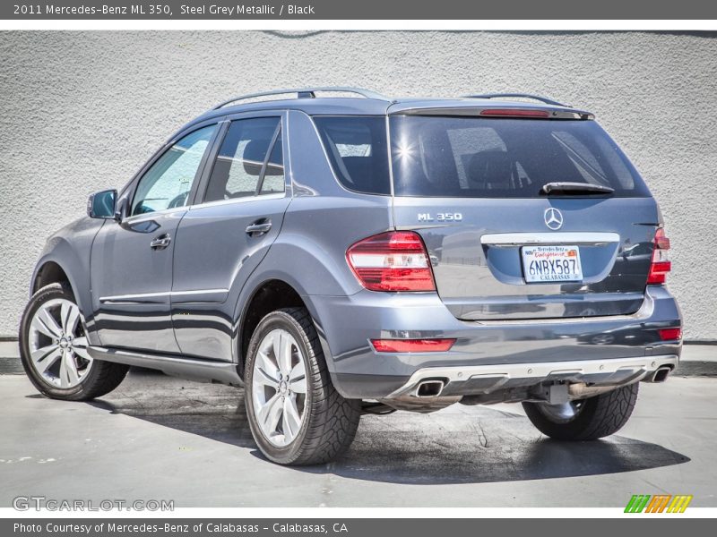 Steel Grey Metallic / Black 2011 Mercedes-Benz ML 350