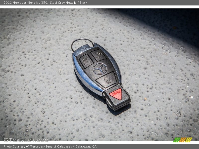 Steel Grey Metallic / Black 2011 Mercedes-Benz ML 350