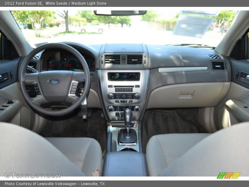 White Suede / Medium Light Stone 2012 Ford Fusion SE