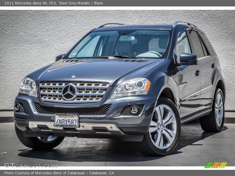 Steel Grey Metallic / Black 2011 Mercedes-Benz ML 350