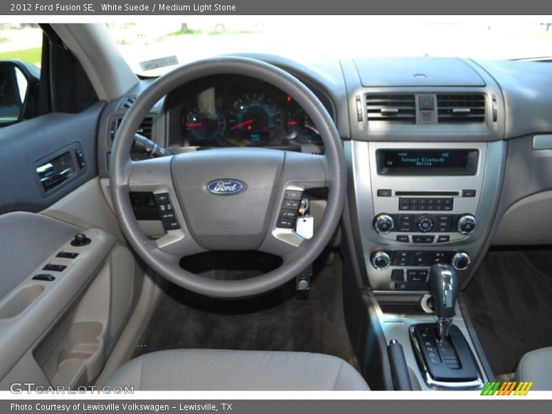 White Suede / Medium Light Stone 2012 Ford Fusion SE