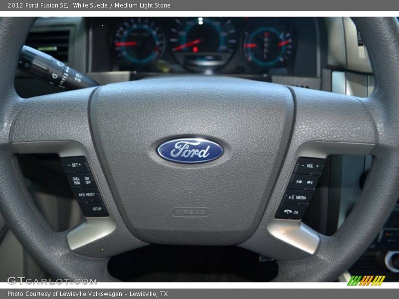 White Suede / Medium Light Stone 2012 Ford Fusion SE