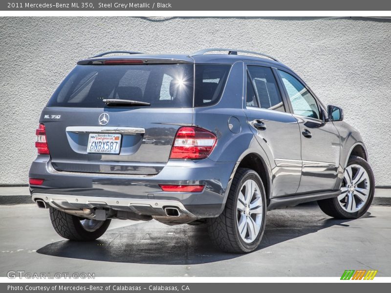 Steel Grey Metallic / Black 2011 Mercedes-Benz ML 350