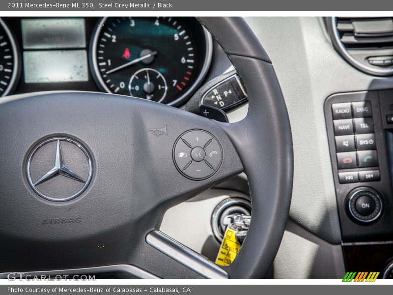 Steel Grey Metallic / Black 2011 Mercedes-Benz ML 350