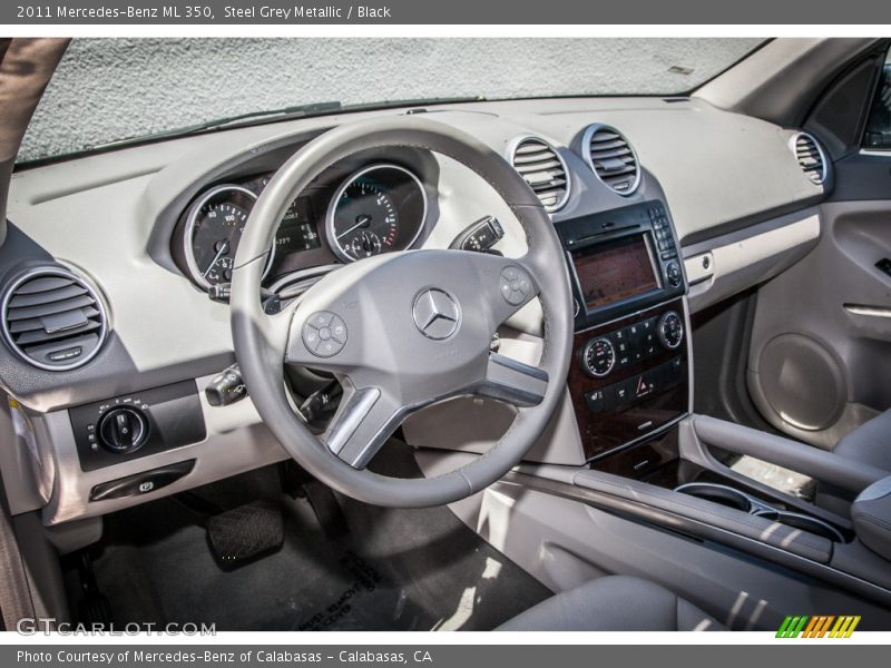 Steel Grey Metallic / Black 2011 Mercedes-Benz ML 350