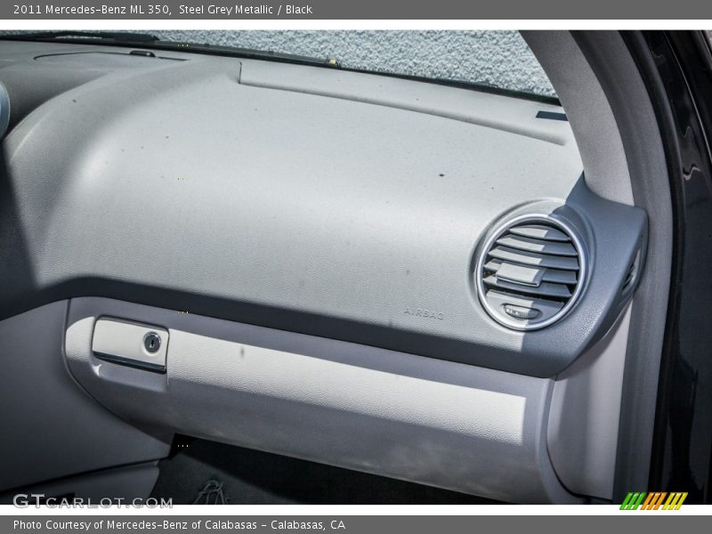 Steel Grey Metallic / Black 2011 Mercedes-Benz ML 350