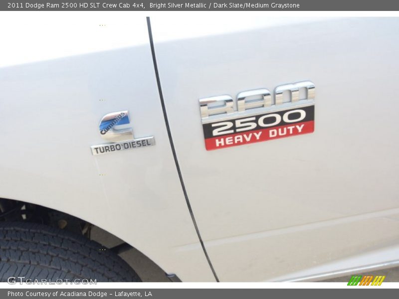 Bright Silver Metallic / Dark Slate/Medium Graystone 2011 Dodge Ram 2500 HD SLT Crew Cab 4x4
