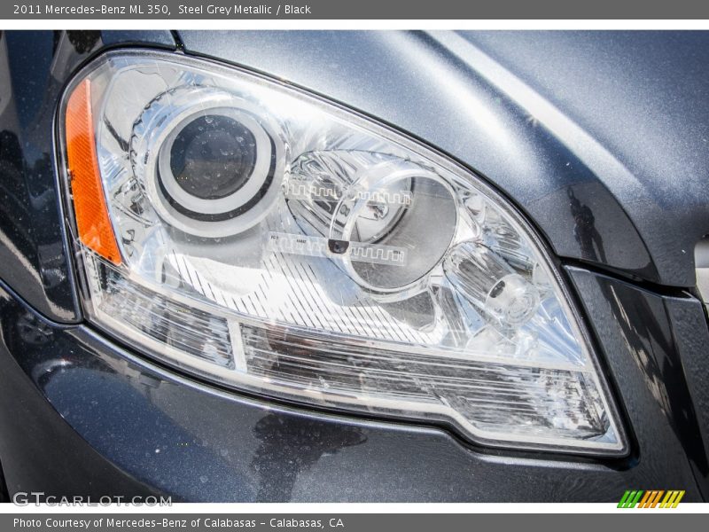 Steel Grey Metallic / Black 2011 Mercedes-Benz ML 350