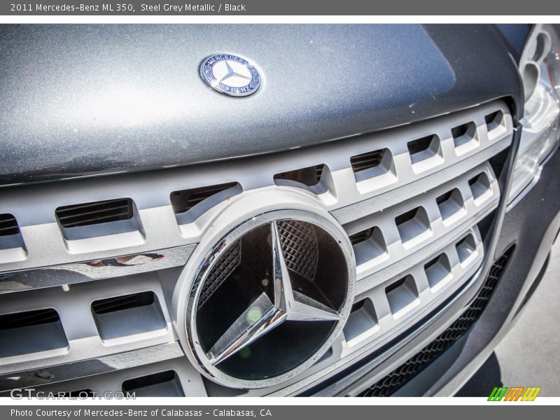 Steel Grey Metallic / Black 2011 Mercedes-Benz ML 350
