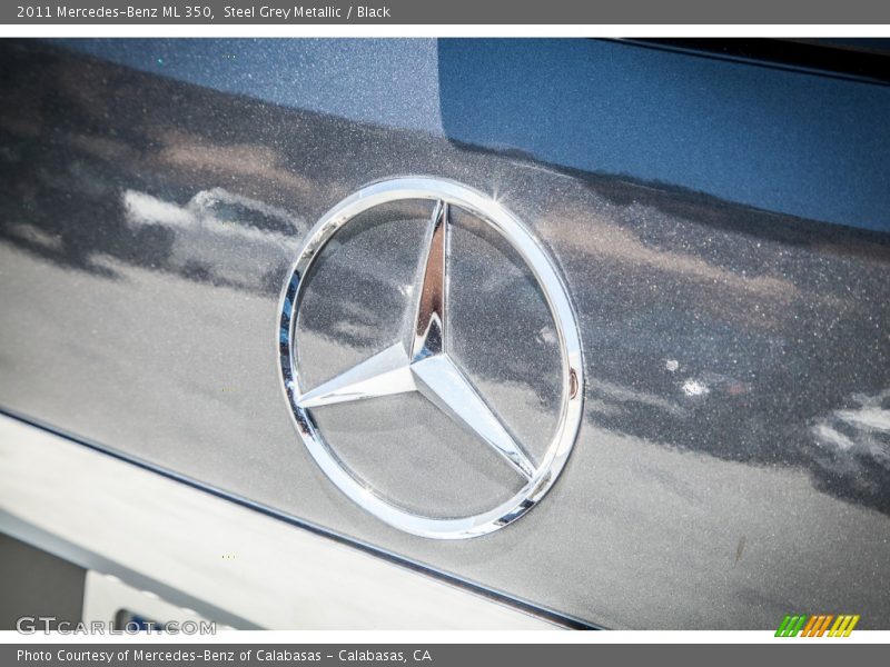 Steel Grey Metallic / Black 2011 Mercedes-Benz ML 350