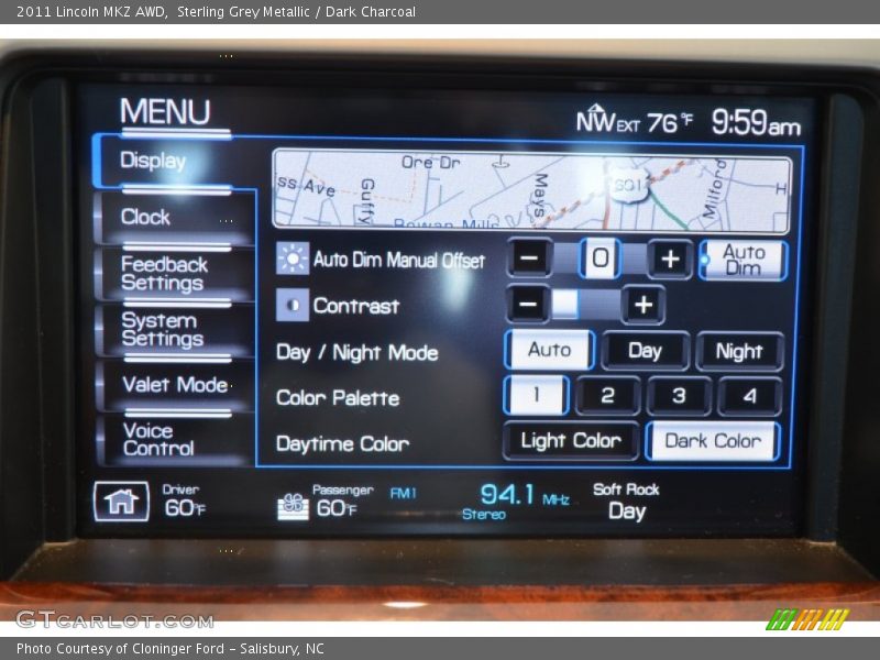 Sterling Grey Metallic / Dark Charcoal 2011 Lincoln MKZ AWD