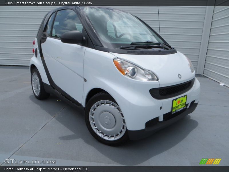 Crystal White / Gray 2009 Smart fortwo pure coupe