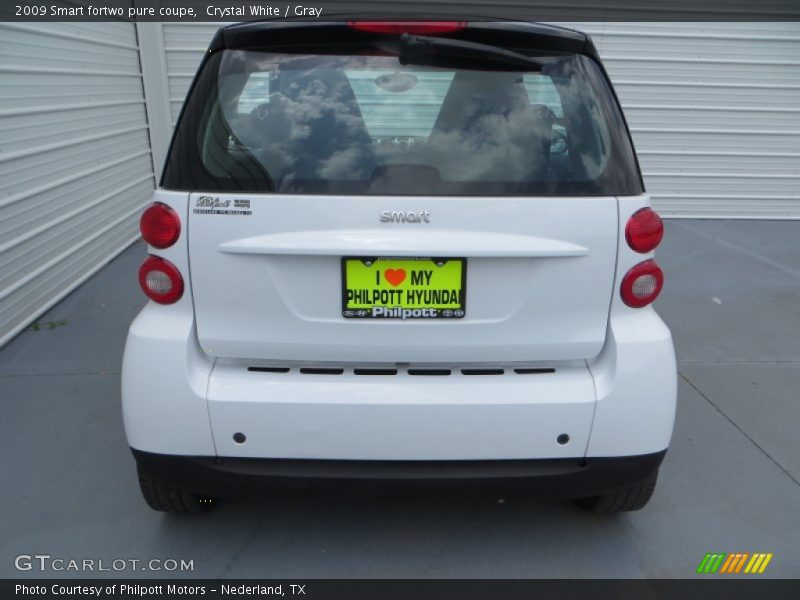 Crystal White / Gray 2009 Smart fortwo pure coupe