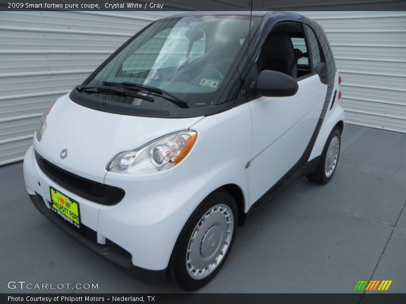 Crystal White / Gray 2009 Smart fortwo pure coupe