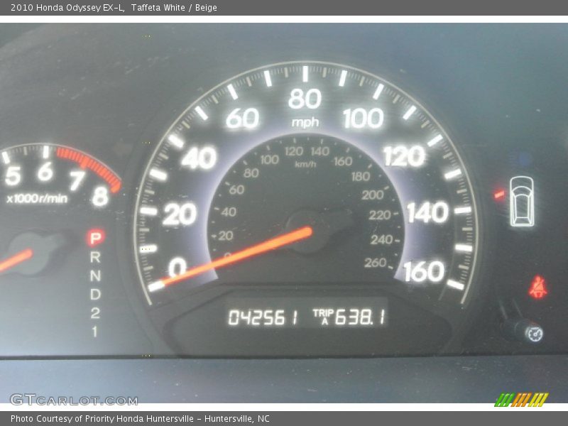 Taffeta White / Beige 2010 Honda Odyssey EX-L