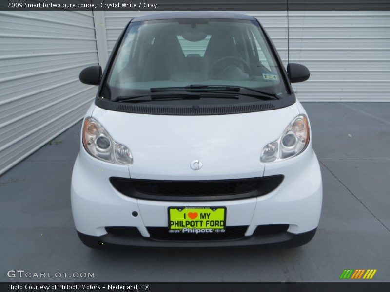 Crystal White / Gray 2009 Smart fortwo pure coupe