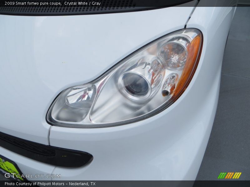 Crystal White / Gray 2009 Smart fortwo pure coupe