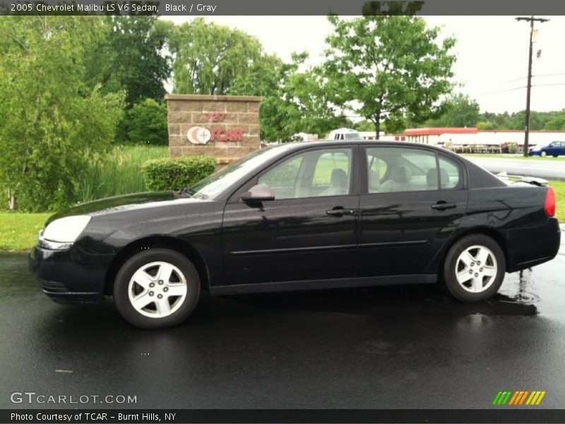 Black / Gray 2005 Chevrolet Malibu LS V6 Sedan