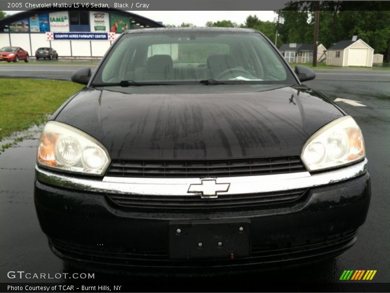 Black / Gray 2005 Chevrolet Malibu LS V6 Sedan