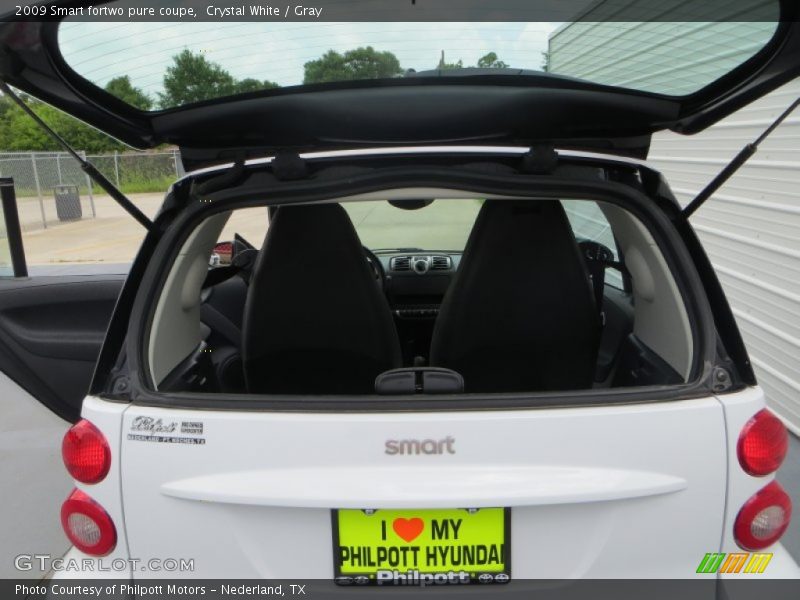 Crystal White / Gray 2009 Smart fortwo pure coupe