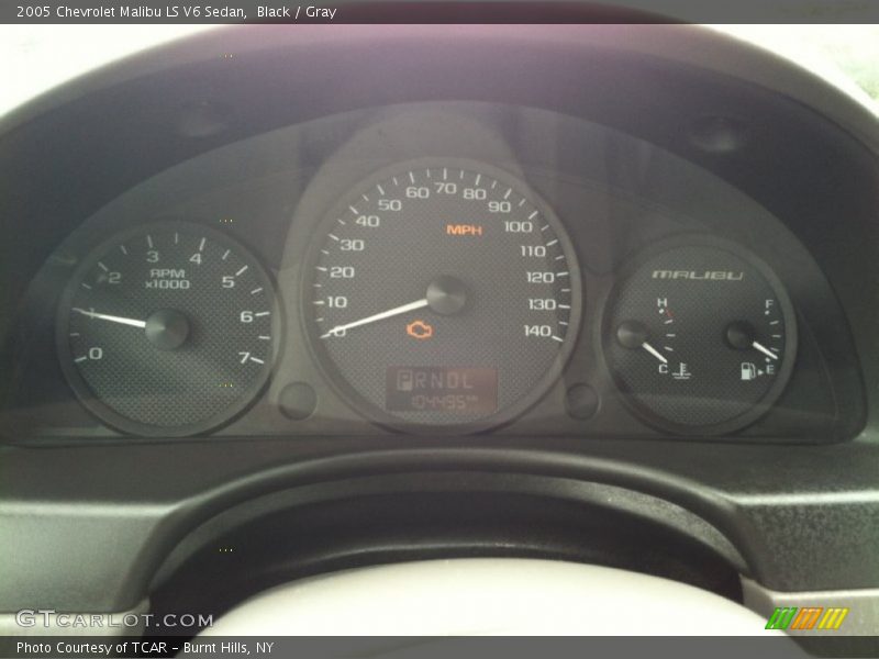 Black / Gray 2005 Chevrolet Malibu LS V6 Sedan