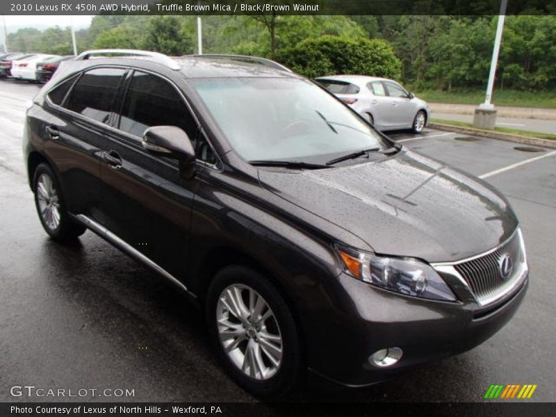 Truffle Brown Mica / Black/Brown Walnut 2010 Lexus RX 450h AWD Hybrid
