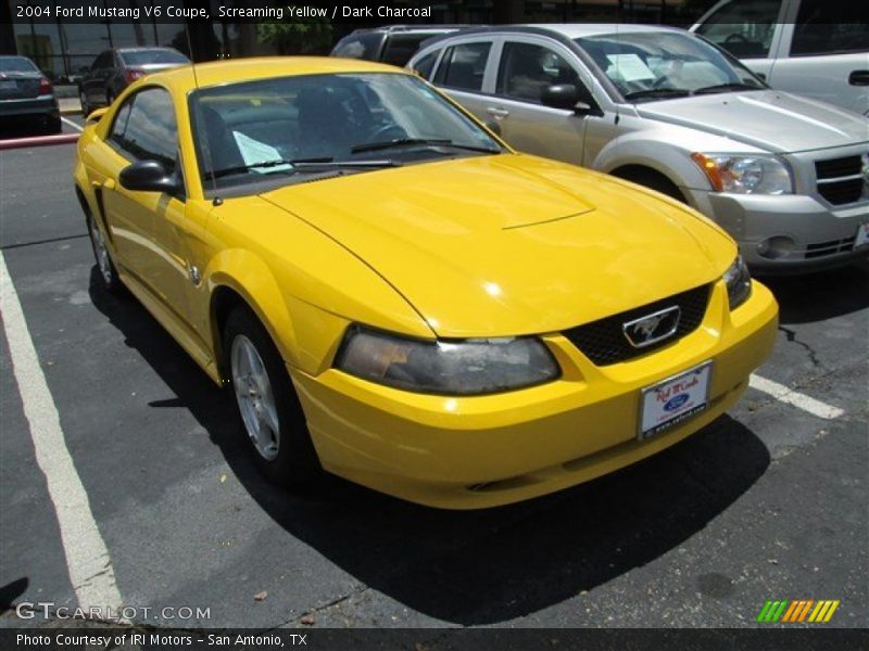 Screaming Yellow / Dark Charcoal 2004 Ford Mustang V6 Coupe