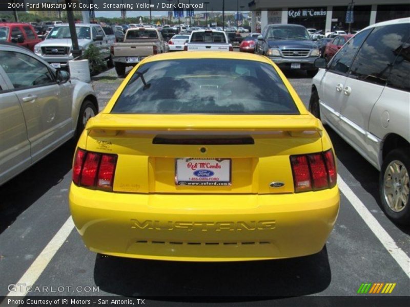 Screaming Yellow / Dark Charcoal 2004 Ford Mustang V6 Coupe