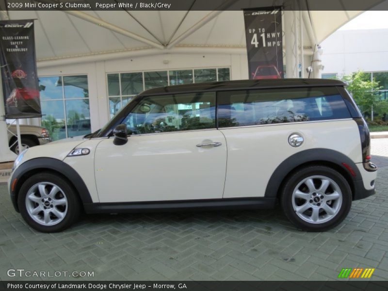 Pepper White / Black/Grey 2009 Mini Cooper S Clubman