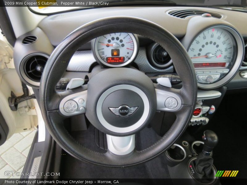 Pepper White / Black/Grey 2009 Mini Cooper S Clubman