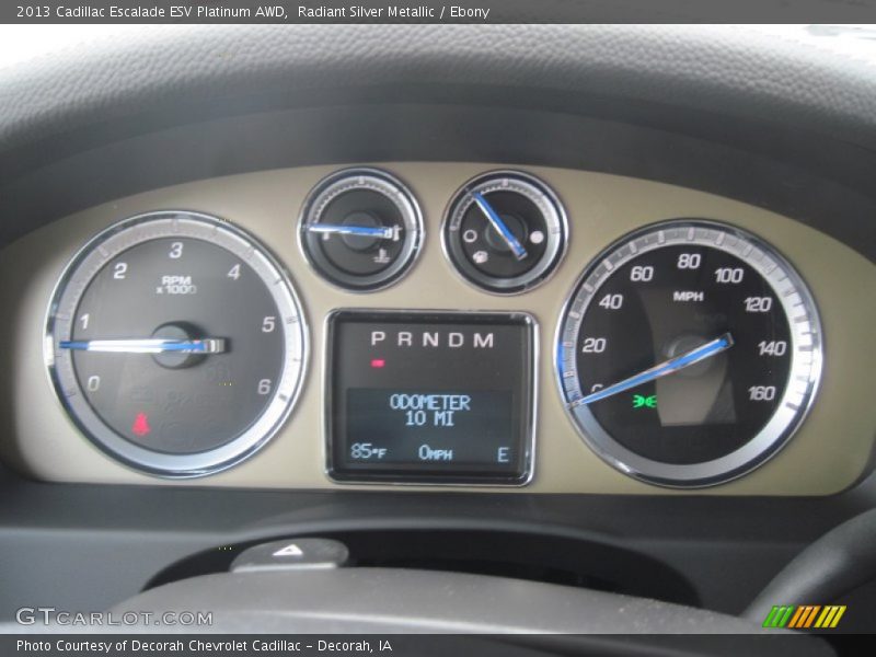 Radiant Silver Metallic / Ebony 2013 Cadillac Escalade ESV Platinum AWD