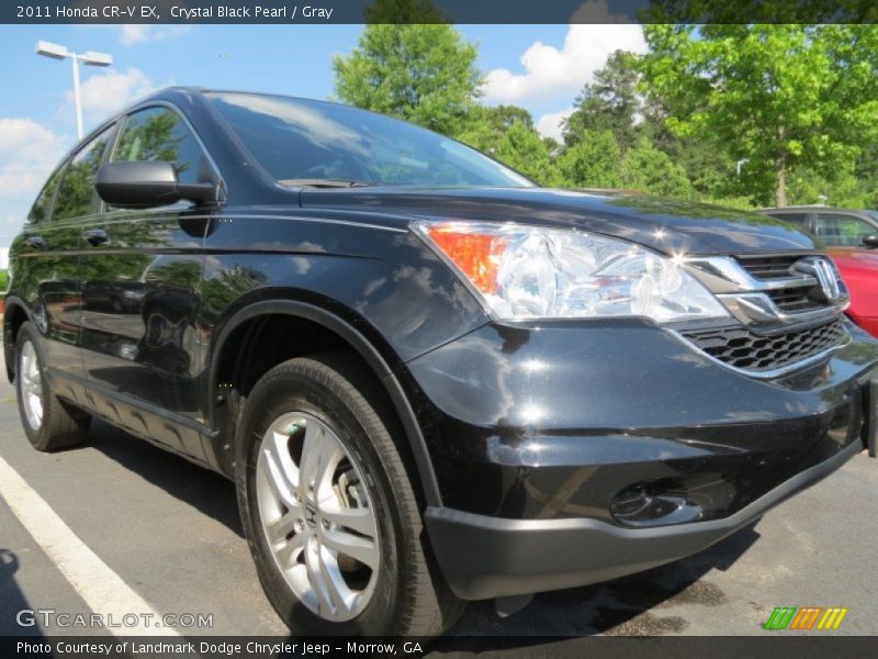 Crystal Black Pearl / Gray 2011 Honda CR-V EX