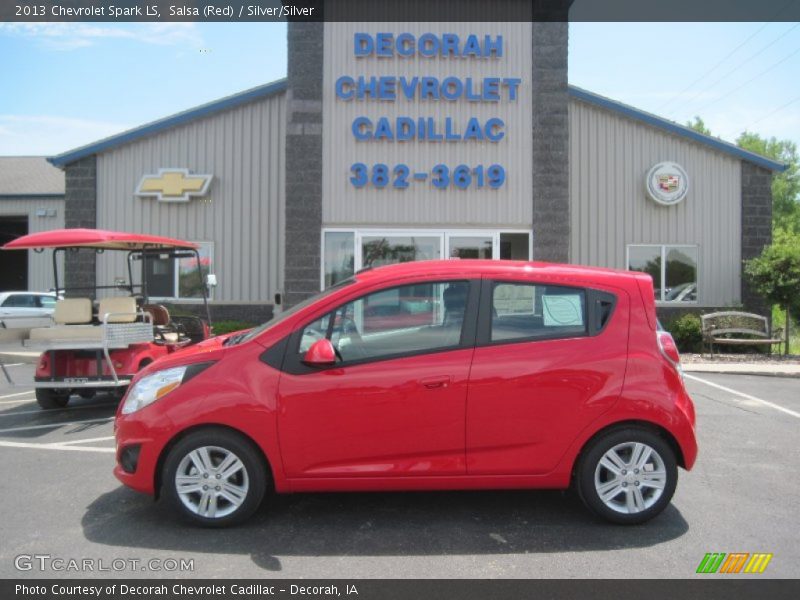 Salsa (Red) / Silver/Silver 2013 Chevrolet Spark LS