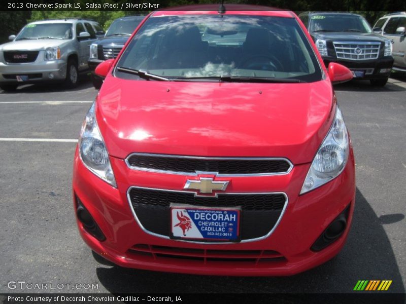 Salsa (Red) / Silver/Silver 2013 Chevrolet Spark LS