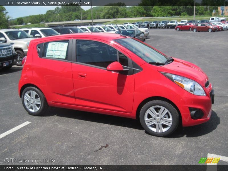Salsa (Red) / Silver/Silver 2013 Chevrolet Spark LS