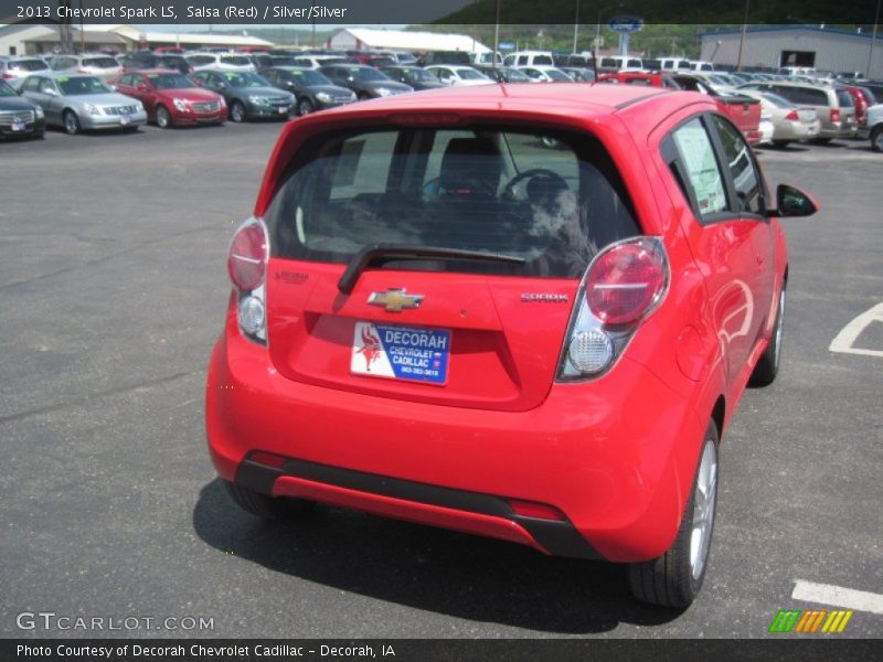 Salsa (Red) / Silver/Silver 2013 Chevrolet Spark LS