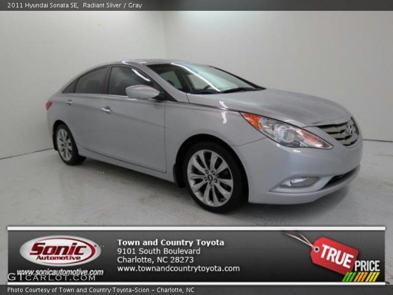 Radiant Silver / Gray 2011 Hyundai Sonata SE