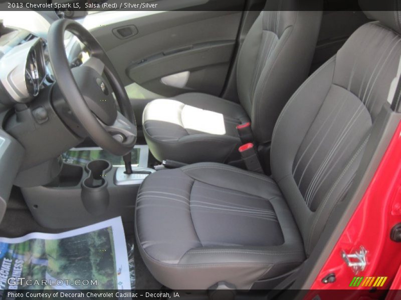 Salsa (Red) / Silver/Silver 2013 Chevrolet Spark LS