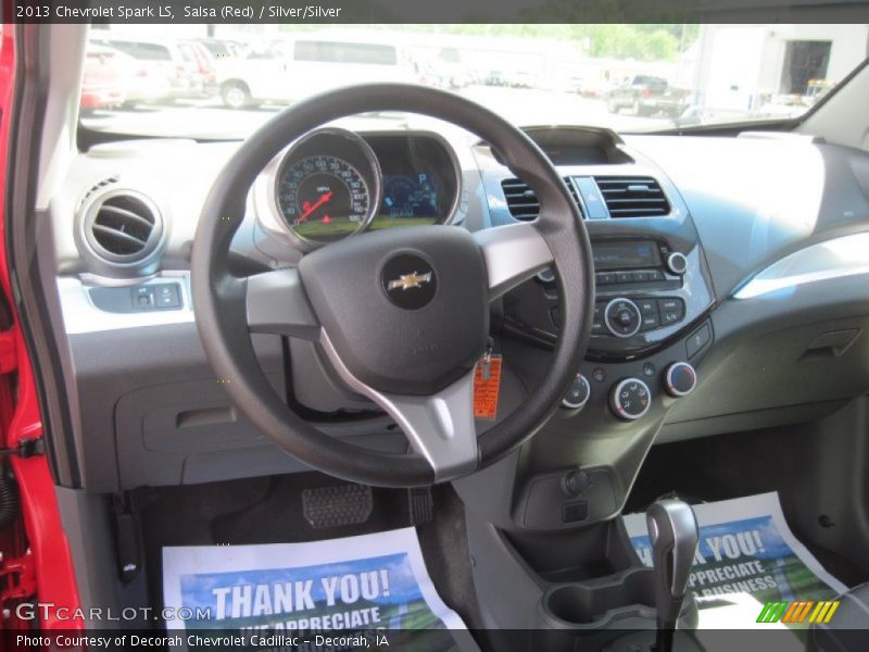 Salsa (Red) / Silver/Silver 2013 Chevrolet Spark LS