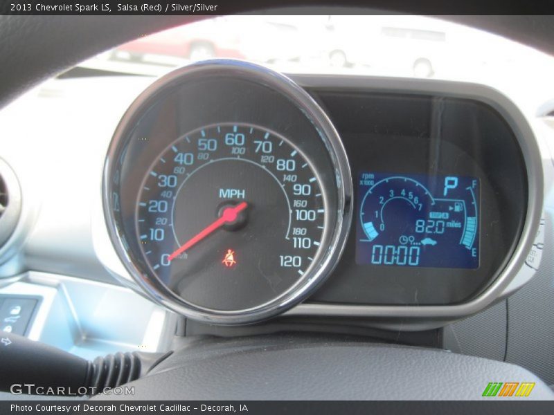 Salsa (Red) / Silver/Silver 2013 Chevrolet Spark LS